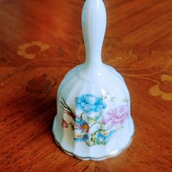 Vintage Estate Spode Bone China Bell Decorated With Birds & Flowers!! 3.5" H!!