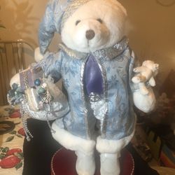 Like New Vintage 19”White Plush Xmas Bear Available Read Description 