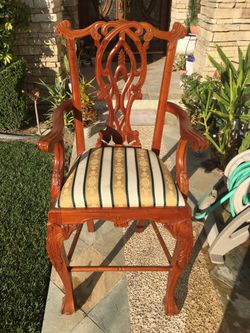 2- High chair Hard decorated wood