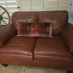 Red Leather Couch