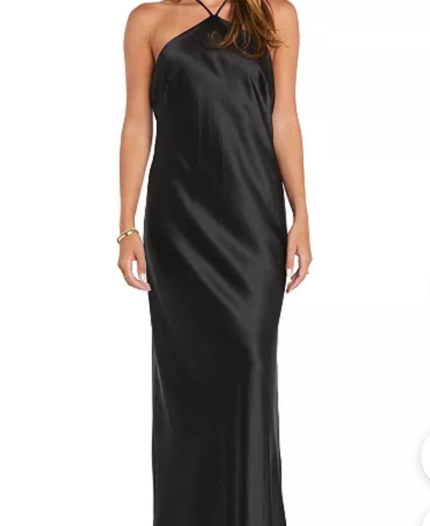 Black Long Elegant Halter top Dress