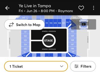 Kanye West floor ticket