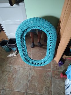 Rattan mirror