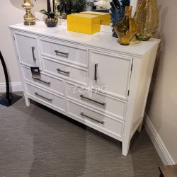 Solid Wood Dresser, White Color