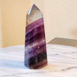 0.7 Lb (310g) Fluorite Tower Quartz Crystal 