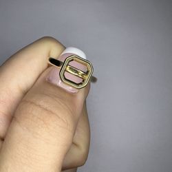 14K Yellow Gold 7 mm Asscher Solitaire Engagement Ring Mounting