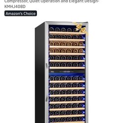 24 Inch Wine Cooler Fridge Dual Zone, Professional Large Capacity High Wine Refrigerator with Powerful Compressor, Quiet Operation and Elegant Design-