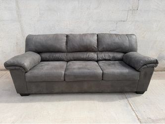 Pleather Couch in Slate color