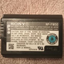 Sony NP-FW50 Battery for Sony Cameras 1x for $25, 2x for $40