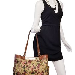 PATRICIA NASH CANVAS LEATHER FLORAL FLOWER TOTE SHOPPER SHOULDER BAG PURSE



**PRICE IS FIRM**