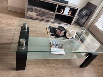 Two-Tier Glass Coffee Table