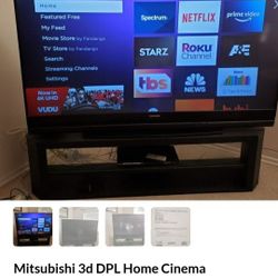 Mitsubishi 3d DPL Home Cinema Television and stand Beautiful piece must sell nd space