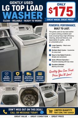 LG Washer | Gently Used | Delivery Available | Financing Available