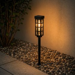 [NEW] 24" Solar Glass Garden Light - Single (no packaging) / 8-Pack