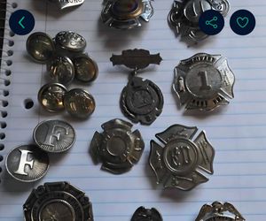 Rare Collection Of Antique Firefighter Badges, Buttons, Memorabilia