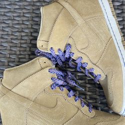 NIKE Dunk Sky High Women Suede Hidden Wedge Heel Sneakers