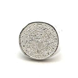 Men’s 925 Sterling Silver Aztec Calendar Ring Size 10 GP3120974