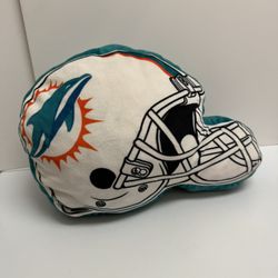 NFL  Miami Dolphins Football Helmet Shaped Soft Plush Pillow 12" tall