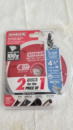 Diablo Circular Saw 4 1/2  2 For 1  Diamond 