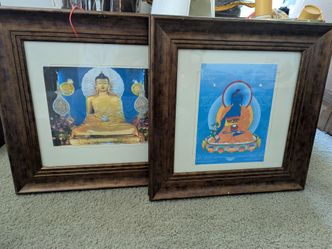 Framed Buddhist Wall Art – Set of 2