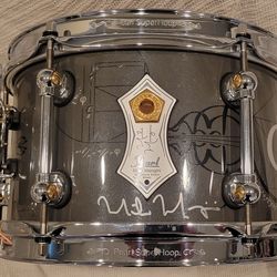 Autographed Pearl Mike Mangini Signature Golden Ratio 10X6.2 Snare Drum