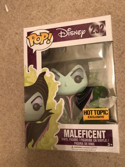 Funko pop Disney exclusive maleficent green flames damaged box