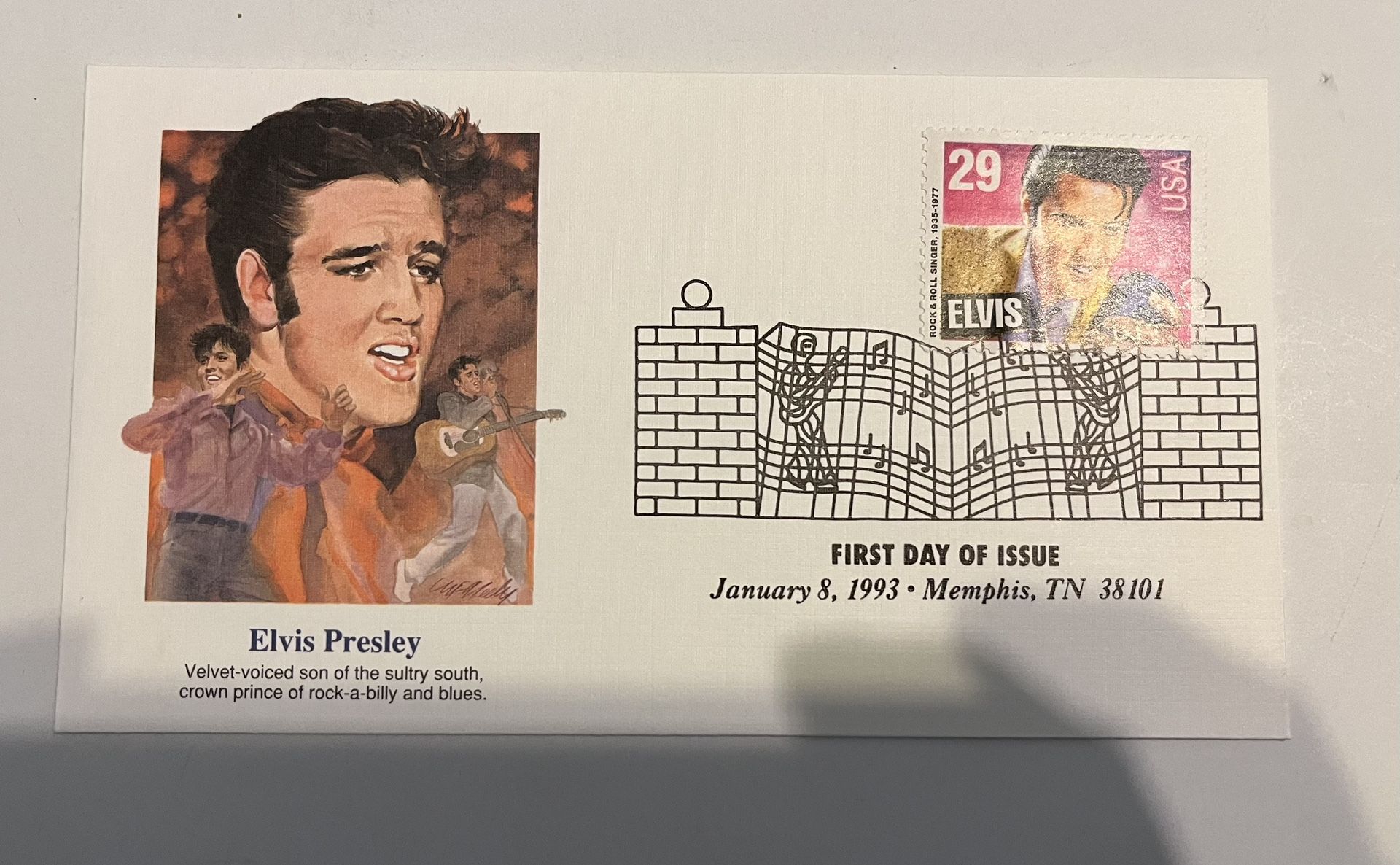 Elvis Presley First Day of Issue January 8, 1993 Memphis, TN Glitter & Glamor