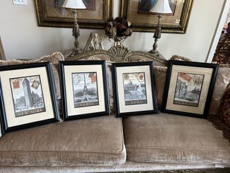 Four Black And White Wall Pictures