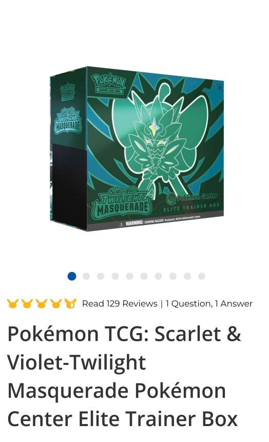 Pokemon Center Twilight Masquerade Etb X5