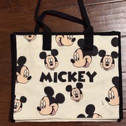 NIB Mickey Mouse Canvas Tote Bag