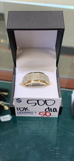 10k Mens Diamond Ring
