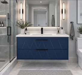 Brand-New 36” Floating Bathroom Vanity – Sink & Matte Black Faucet Included
