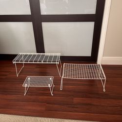 3 Wire Plastic Shelves Cabinet/ Closet Organizers