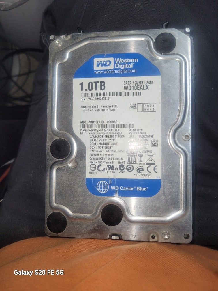 Western Digital 1.tb Hard Drive
