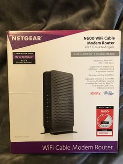 Netgear modem and router