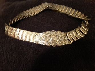 Silver stretchie ladies belt