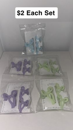 Bow Claw Clips 3 Piece $2 Each Set