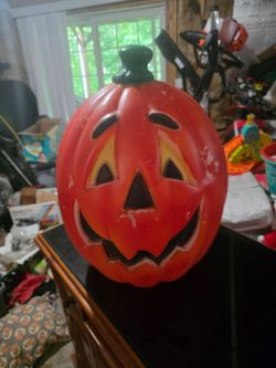 Vintage pumpkin blow mold