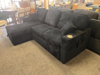 Sectional With Pull Out Bed And Storage 