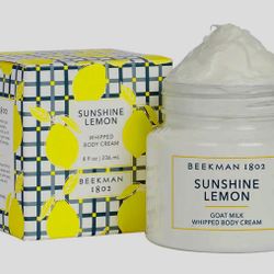 Beekman 1802 Sunshine Lemon Goat Milk Whipped Body Cream - 8oz
