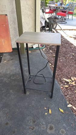 Side table with charging station