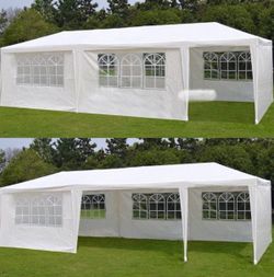 10' x 30' Canopy Party Tent Wedding Canopy Gazebo Wedding Tent Pavilion w/8 Side Walls