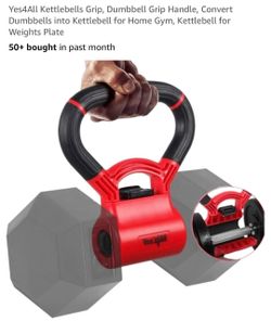 Yes4All Kettlebells Grip, Dumbbell Grip Handle, Convert Dumbbells into Kettlebell for Home Gym, Kettlebell for Weights Plate