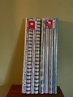 New Holiday Gift Wrap Rolls Bundle $8 for both sets