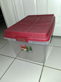Hefty storage/moving container 72 quart hi-rise $8 FIRM
