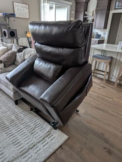 BEDHOURS Triple Motor Power Lift Recliner Chair (Brown Premium Leather)