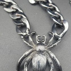 Gunmetal Spider Chunky Curb Chain New 16 - 19"