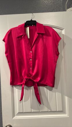 Deep Pink Silk Blouse New Medium By Rachel Zoe
