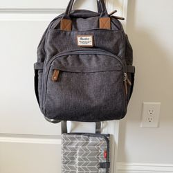 EUC Ruvalino backpack diaper Bag AND Changing Pad