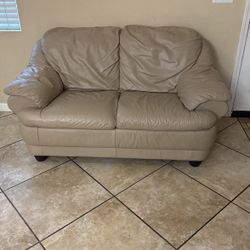 Very Nice Leather Mini Couch.